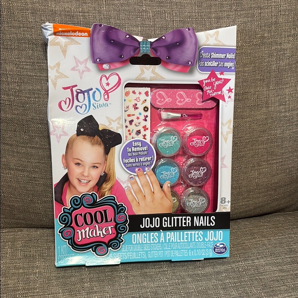 JoJo Siwa Cool Maker Glitter Nails Set - Purple and Pink